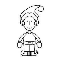 christmas elf  vector illustration