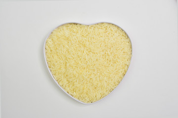 Rice in the heart for good health benefits. And reduce the risk of disease.