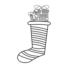 christmas boot vector illustration