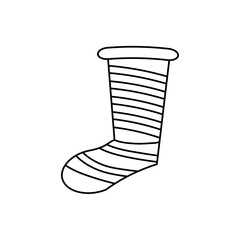 christmas boot vector illustration