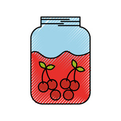 glass jar juice cherry fruit delicious