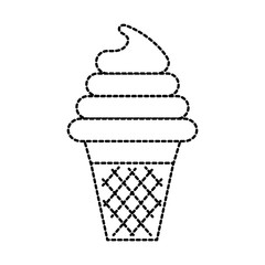 ice cream in waffle cone flavor sweet