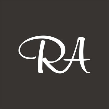 RA logo letter design template vector