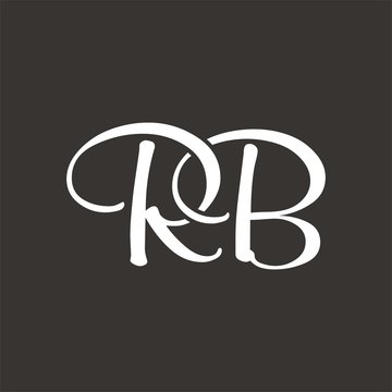 RB logo letter design template vector