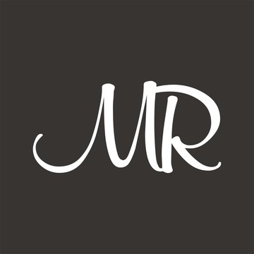 MR logo letter design template vector