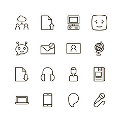 Flat line icon