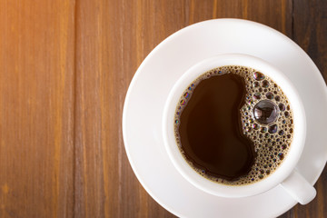 One cup of white coffee