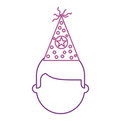 birthday boy with party hat decoration