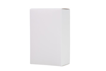 White box with lid for product packaging mock up isolated on white with clipping path.