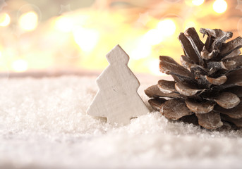 Christmas background with snow