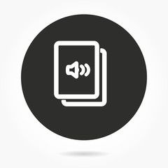 Fototapeta premium Audio book - vector icon.