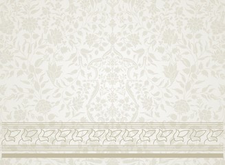 wedding card design, paisley floral pattern , India