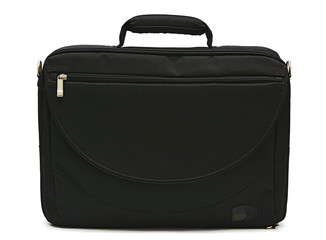 Laptop bag on white background