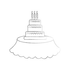 birthday cake candles on the table event service