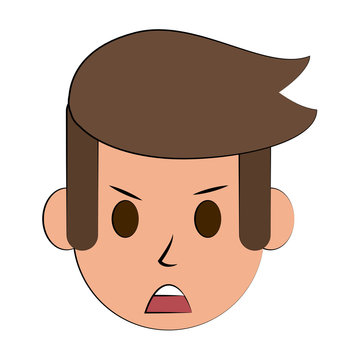 man angry  icon image vector illustration design 