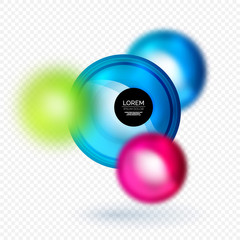 Sphere 3d vector banner