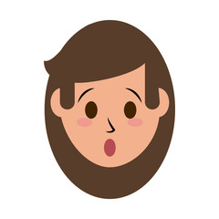 woman confused face icon image vector illustration design 