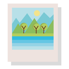 landscape snapshot isolated icon