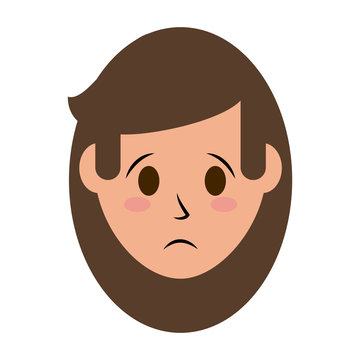 woman sad icon image vector illustration design 