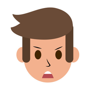man angry  icon image vector illustration design 