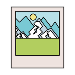 landscape snapshot isolated icon