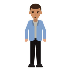Fototapeta premium man happy cartoon full body icon image vector illustration design 