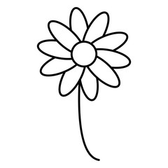 beautiful flower isolated icon