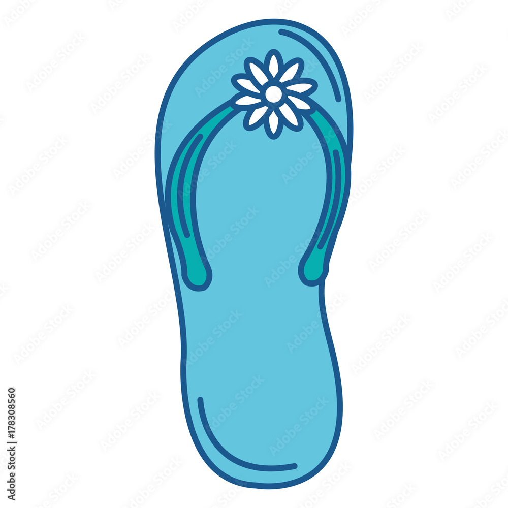 Poster flip flop isolated icon