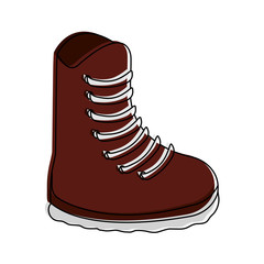 boots winter clothing icon image vector illustration design 