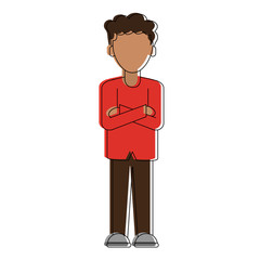 man full body avatar icon image vector illustration design 