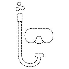 snorkel diving isolated icon