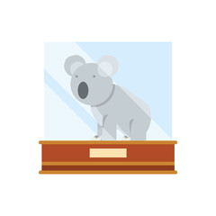 showcase with animal icon