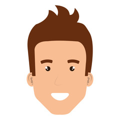 young man head avatar character