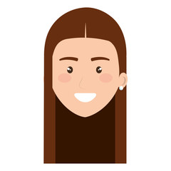 beautiful woman head avatar character