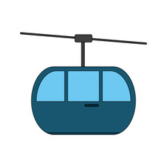 funicular cable car icon image vector illustration design 