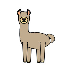 cartoon alpaca icon