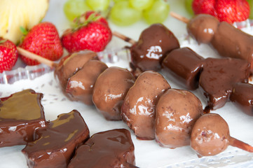 chocolate covered fruit sticks