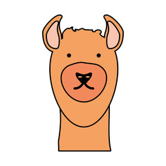cartoon alpaca icon