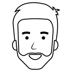 young man head avatar character