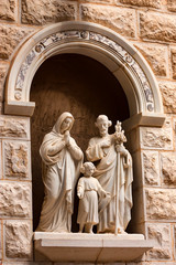 Holy Family statue in Israel - obrazy, fototapety, plakaty