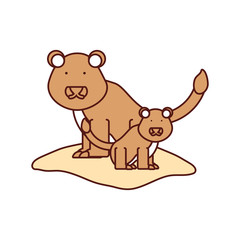 cartoon lioness icon
