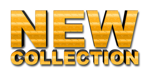 New Collection, 3D Illustration, Modern Banner - Sign, White Background