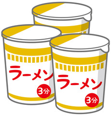 カップラーメン　イメージイラスト