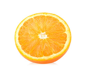 slice orange on white background