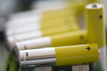 series of colored alkaline batteries