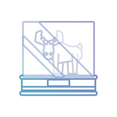 showcase with animal icon