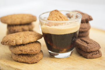 biscuit soaked in espresso coffee