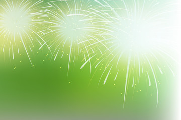 Obraz premium Holiday fireworks on dark background.