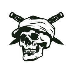 Skull soldier army vector design illustration