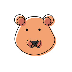 cartoon lioness icon over white background vector illustration